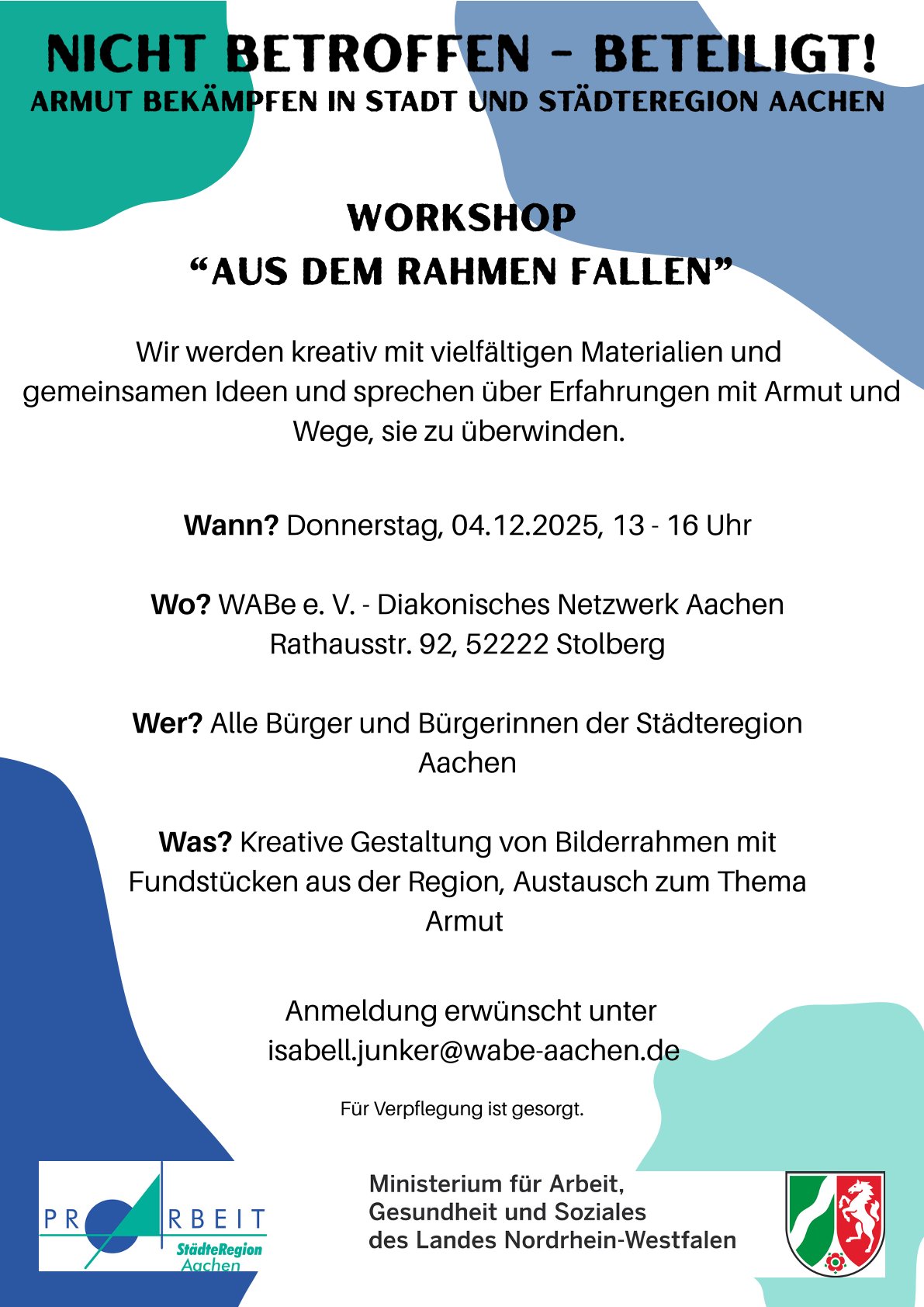 Einaldung zum Workshop _Aus dem Rahmen fallen_