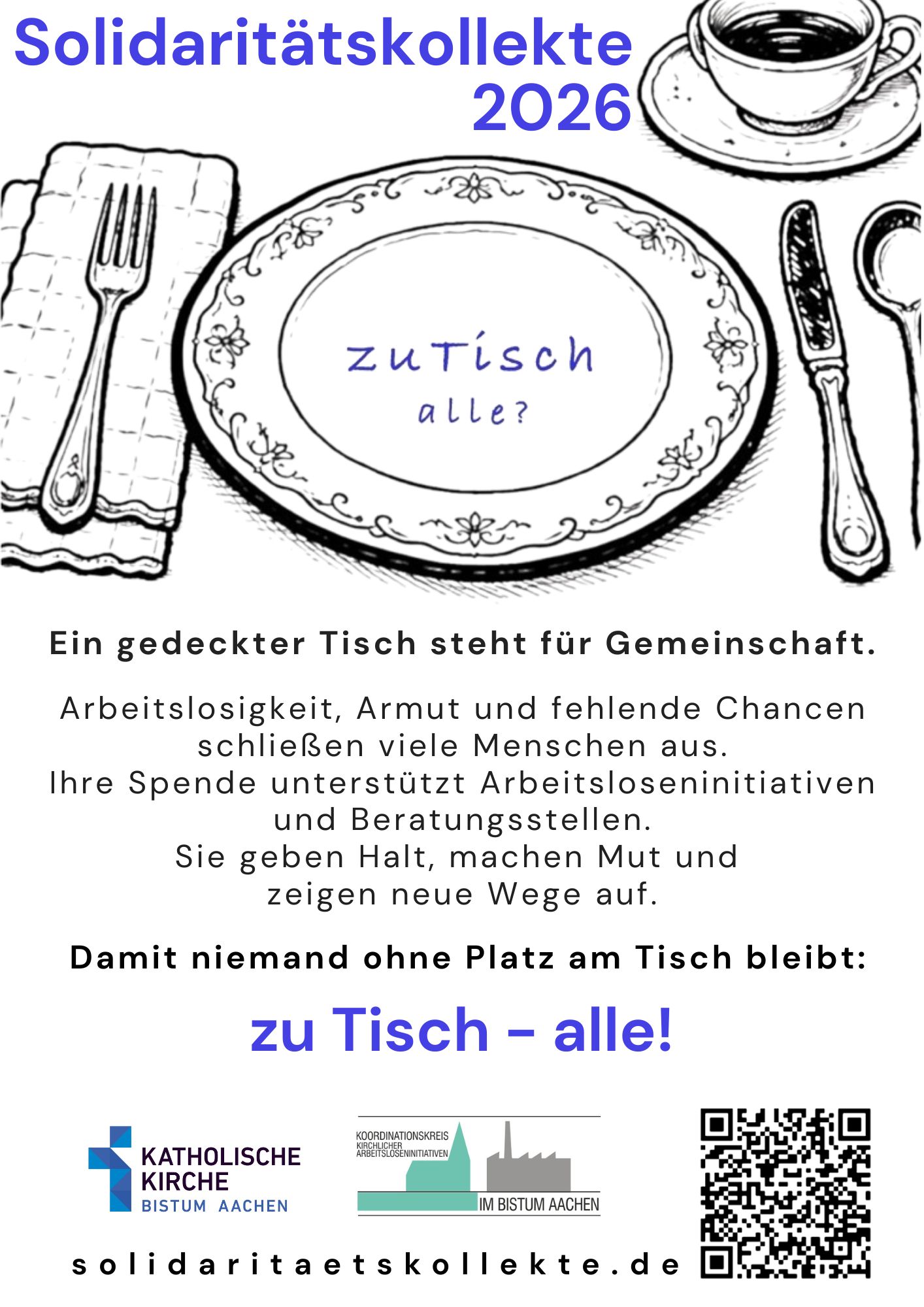 Plakat Zu Tisch! Alle?